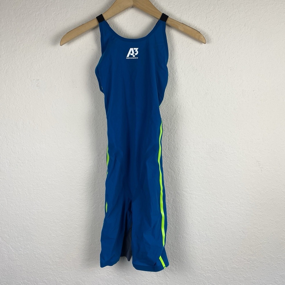 A3 Performance Vici Bodimax Suit Speed Tech Kneeskin Triathalon Womens M 32 Blue